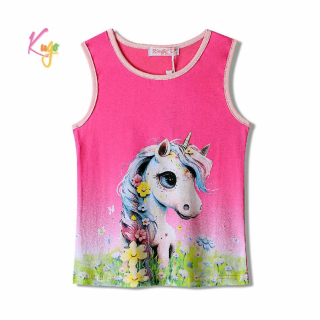 Dívčí tílko s jednorožcem Kugo BC2392 tmavě růžové